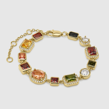 GEMSTONE LINK BRACELET (GOLD)