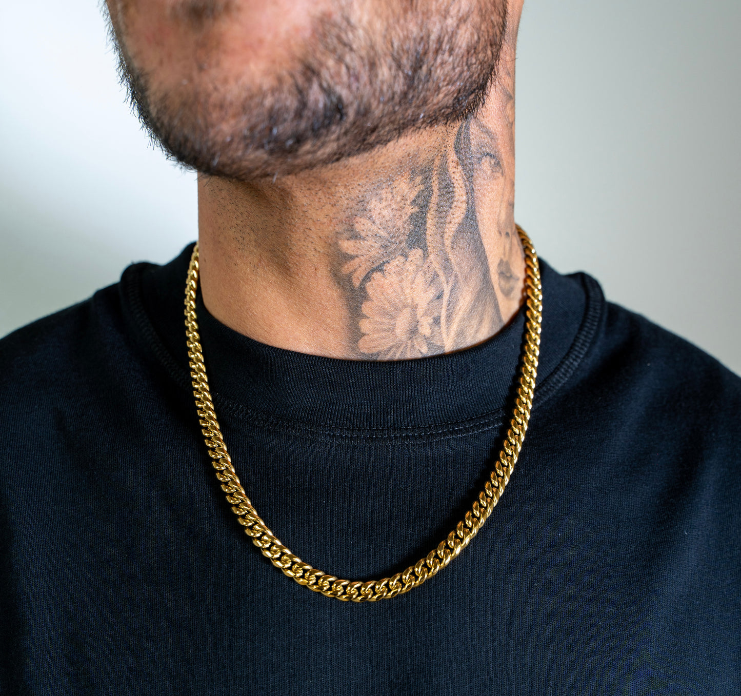 CUBAN CHAIN X BRACELET SET (GOLD) 8MM