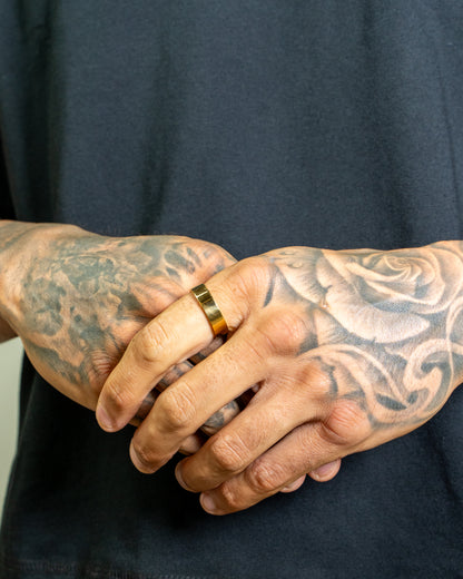 FLAT BAND RING (GOLD) 6MM