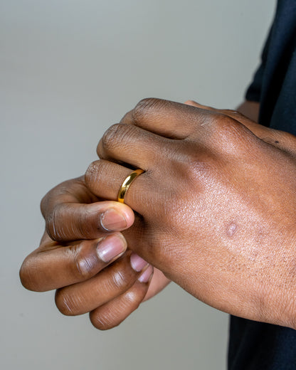 ROUND BAND RING (GOLD) 4MM